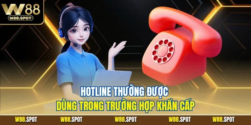 Hotline thường được dùng trong trường hợp khẩn cấp