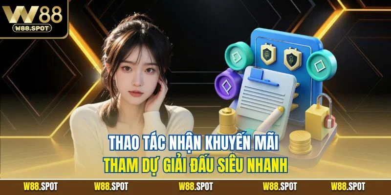 Khuyến Mãi Tham Gia Giải Đấu W88| Cập Nhật Sự Kiện Giá Trị 4 Thao tác nhận khuyến mãi tham gia giải đấu W88 siêu nhanh